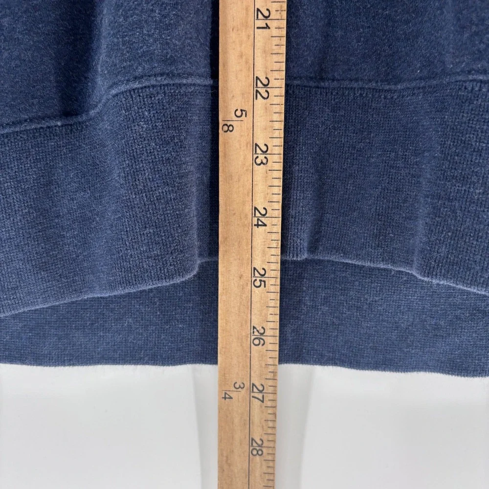 Polo Ralph Lauren Shawl Collar Sweatshirt Mens XL Navy Blue Elbow Patch Preppy